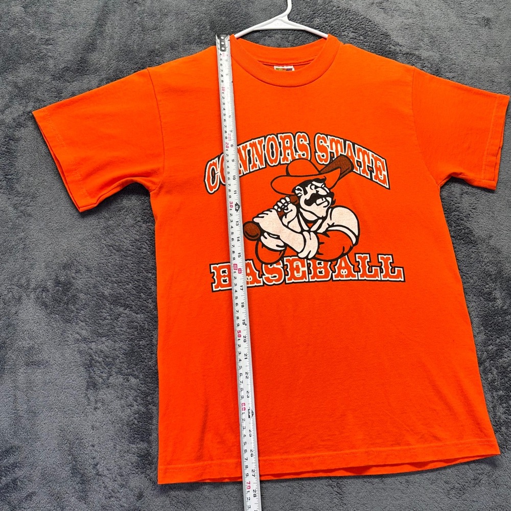Vintage Connors State Baseball T Shirt Mens Medium Orange College Baseball - Picture 7 of 7
